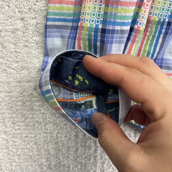 AU NOIR Button Down Shirt Men’s Size 5 Multicolor pride Plaid Flip Cuff Preppy - Picture 16 of 16